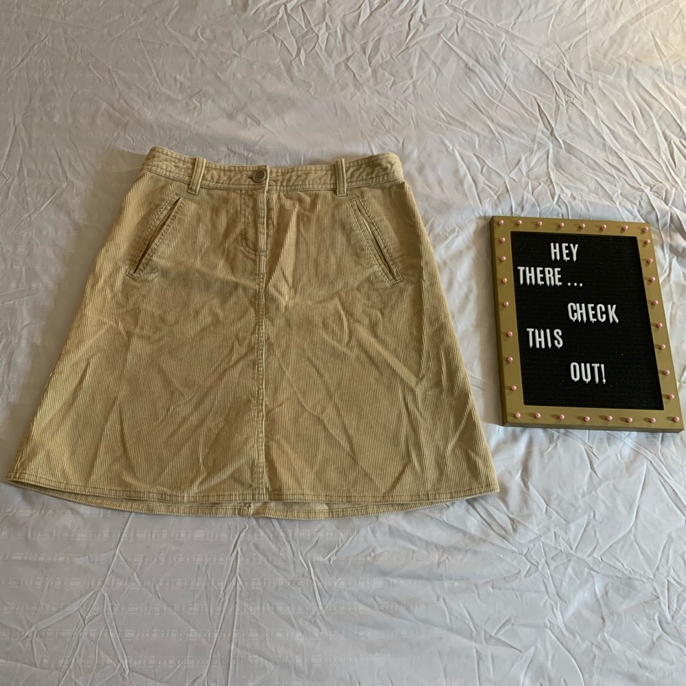 H&M Casual Beige Corduroy  Skirt